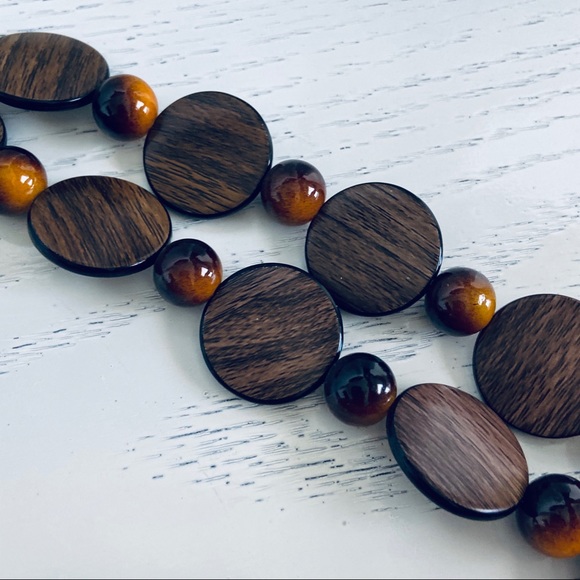 Brown glass necklace - Picture 3 of 5